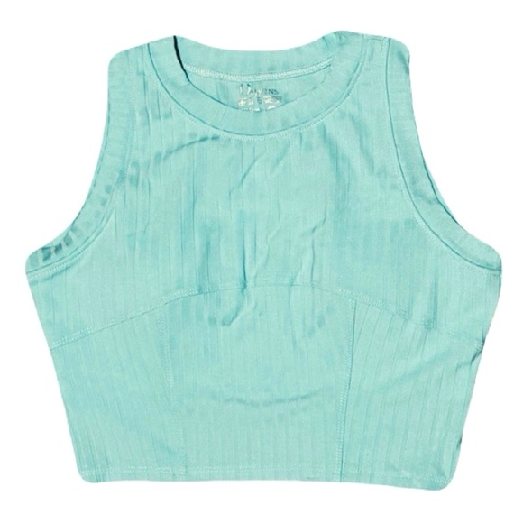 Women Removable Padded Cropped Tank Top Sleeveless by DMNZNS Size L - Picture 2 of 8